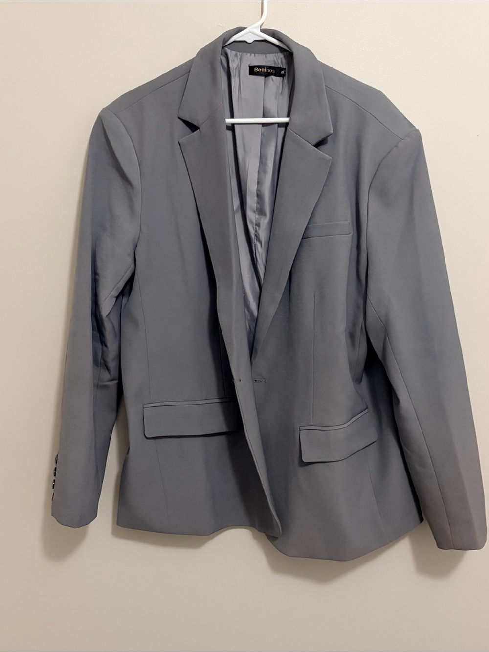 Benino’s Light Gray Men’s Blazer - Classic Tailored Jacket